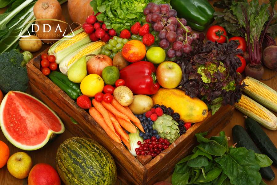 Lack of fruits and vegetables